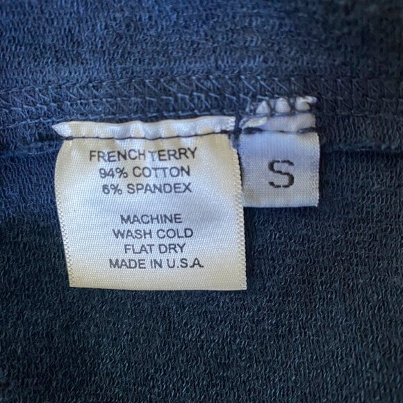 Testimony women's size small blue french terry open front blazer jacket pockets - Picture 7 of 7